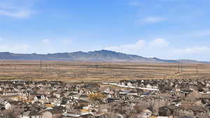 Mountain view with nearby suburban area