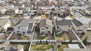 Aerial view of residential area