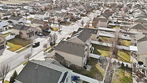 Aerial view of residential area