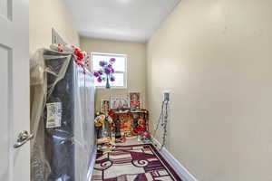 Doorway with baseboards