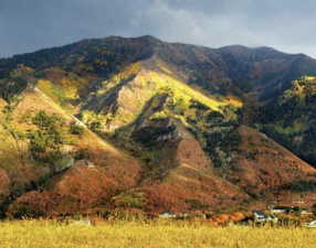 View of mountain background