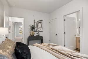 Bedroom with connected bathroom