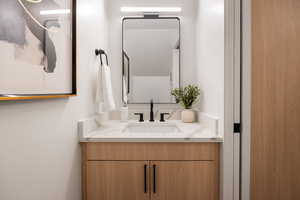 Bathroom featuring vanity