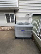 Exterior view of a central AC unit