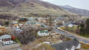 Mountain view featuring nearby suburban area