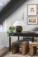 Office view of a desk