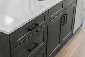 Detailed view of wood finished floors