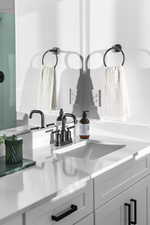 Bathroom view of vanity