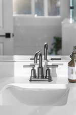 Bathroom view of a sink