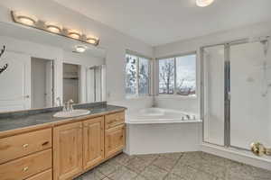 Seperate tub and shower