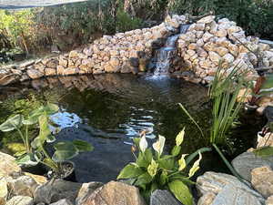 Exterior view of a small pond