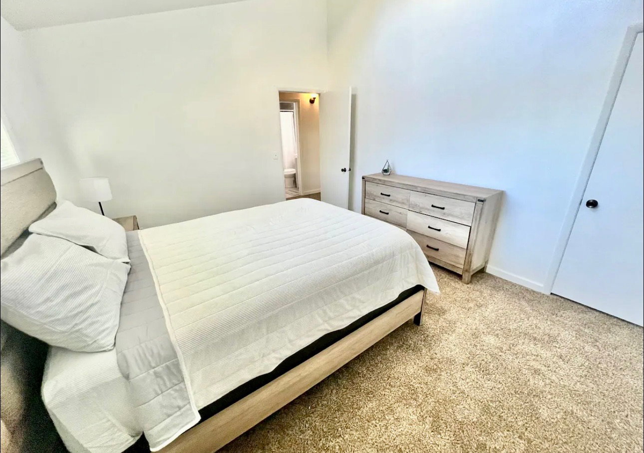 View of carpeted bedroom