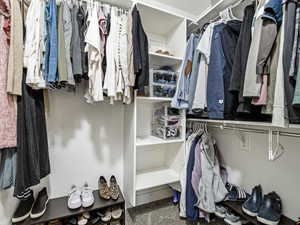 View of spacious walk in closet