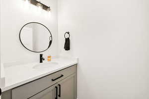 Bathroom featuring vanity