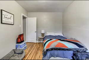 Bedroom featuring light wood finished floors
