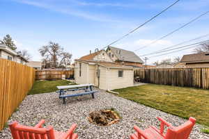 Back of house featuring a fenced backyard