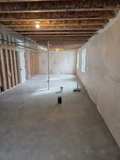 View of below grade area