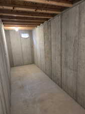 View of unfinished basement