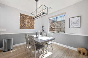 Dining room featuring wood finish floors