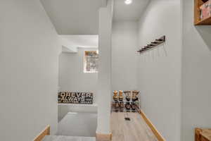 Ski/mud room leading to the basement