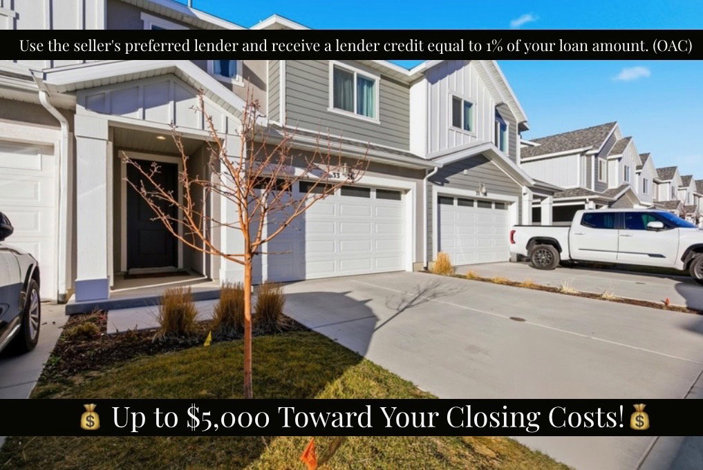 Marketing Advertisement. Detailing financial incentives for the property purchase