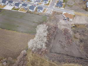 Aerial view of residential area