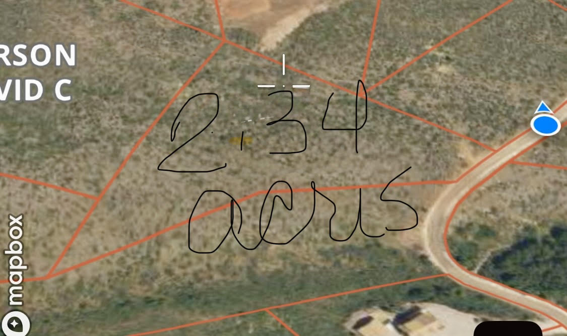 Aerial map of property and surrounding area