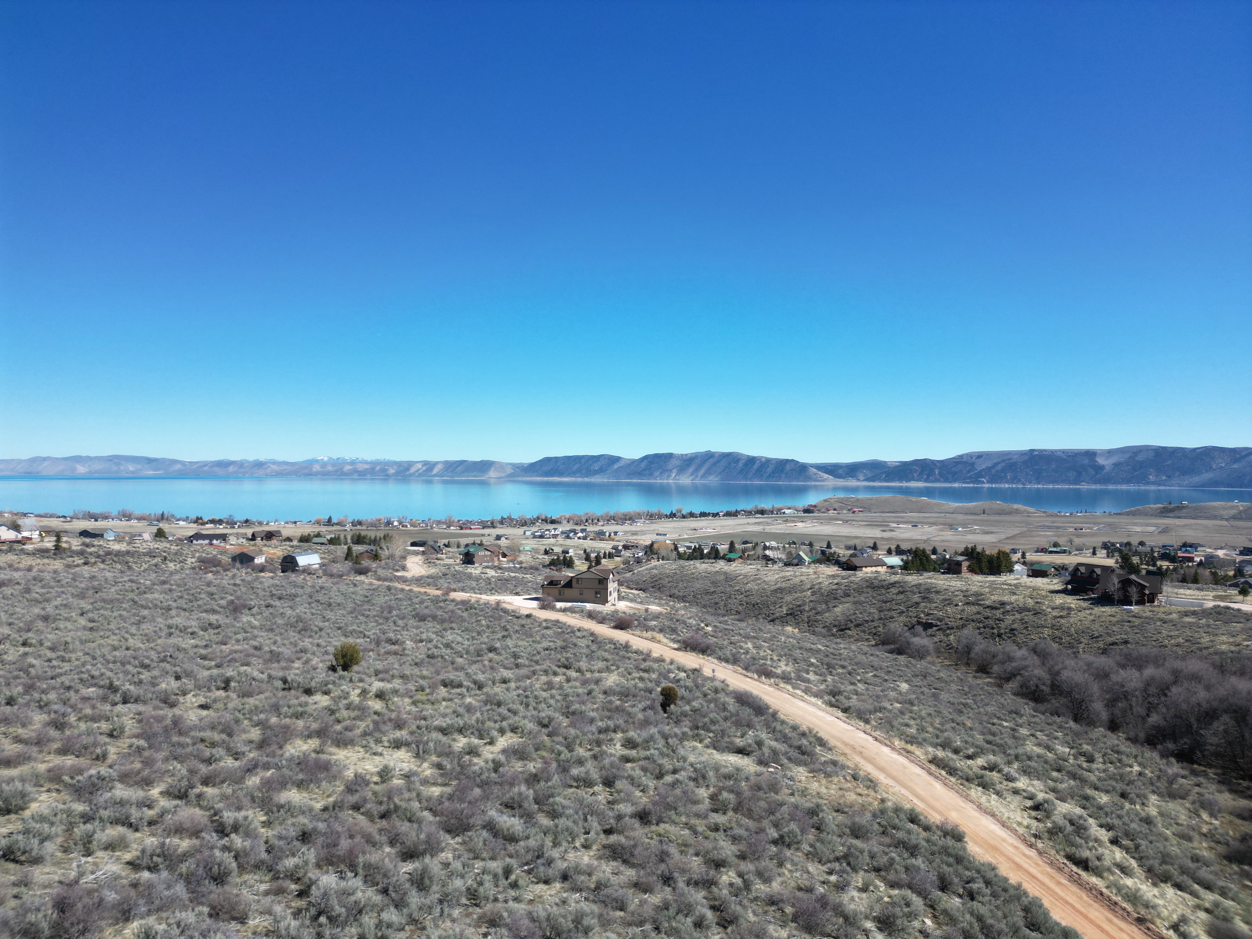 Water view with a mountainous background