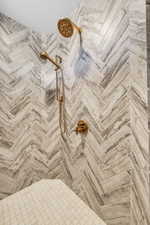 Bathroom with tiled shower