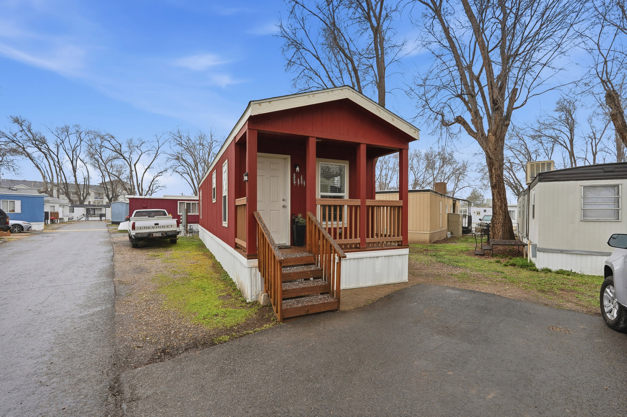 View of front of house with a porch and a residential view