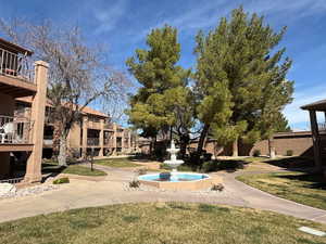 Surrounding community with a patio area and a balcony
