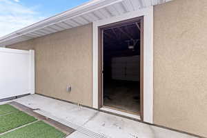 Entry to detached garage