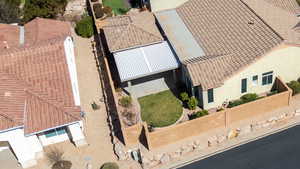 View from above of property