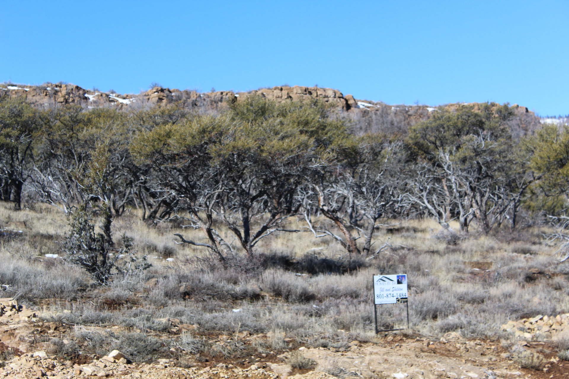 View of mountain backdrop featuring rural landscape