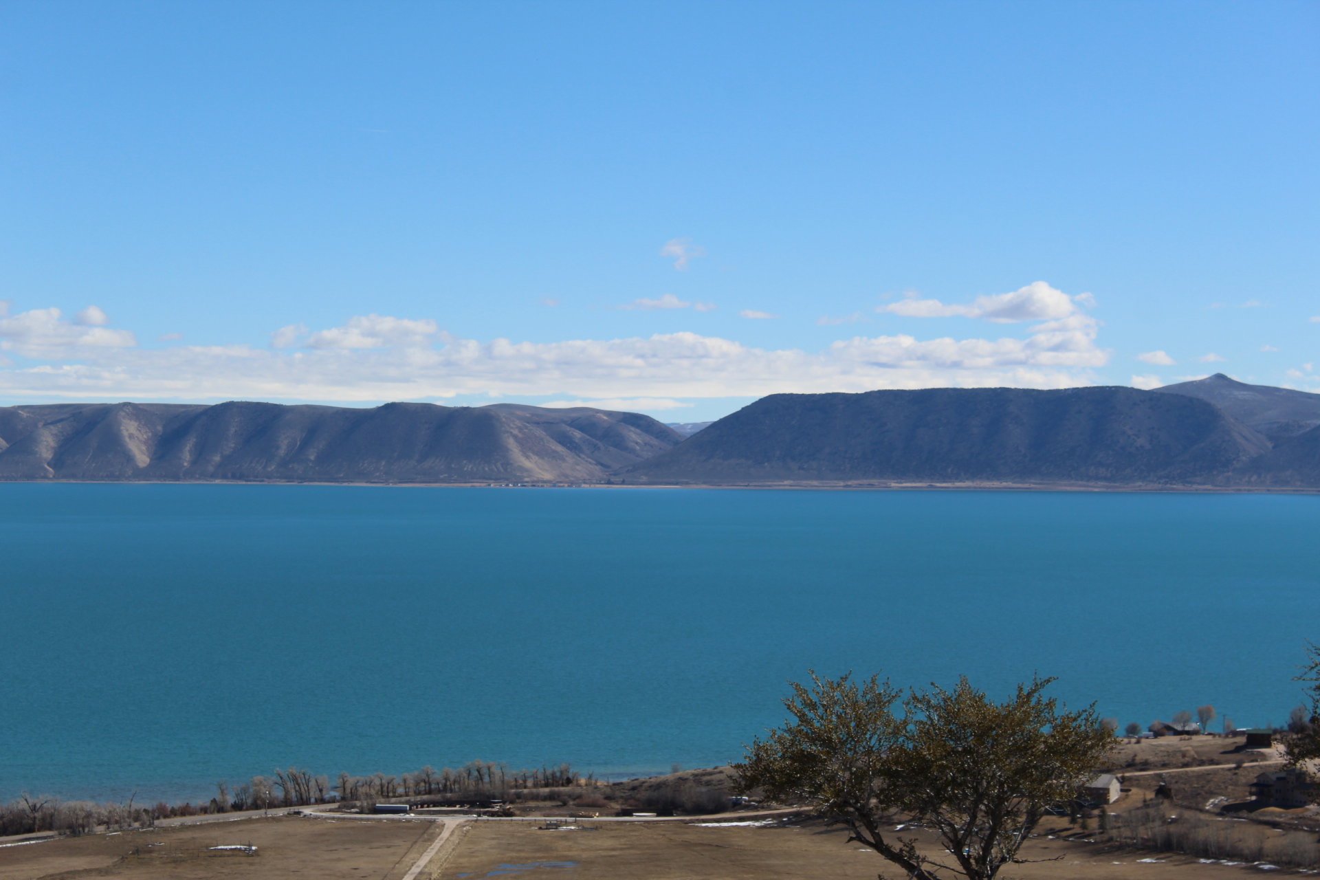 Water view featuring a mountainous background