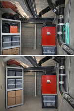 storage room in the basement next to parking spot