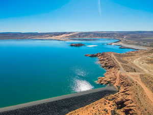 Drone / aerial view of a large body of water
