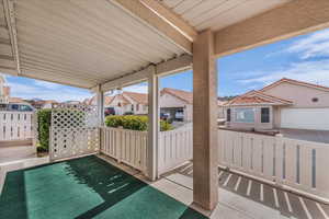 View of patio with a residential view