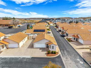 Aerial view of residential area