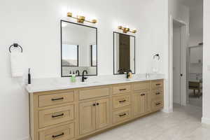 Full bath with double vanity