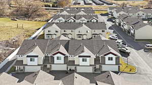 Aerial view of residential area