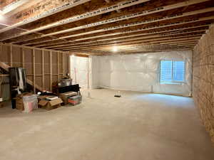 View of below grade area