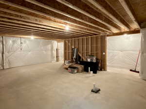 View of unfinished basement