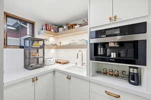 Storage area with a sink