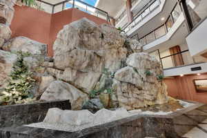 Detailed view of waterfall