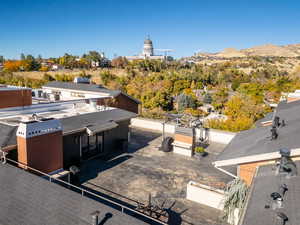 Roof Top Bird's eye view of a mountain backdrop
