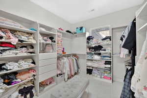 View of walk in closet