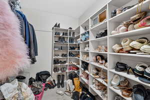 View of walk in closet