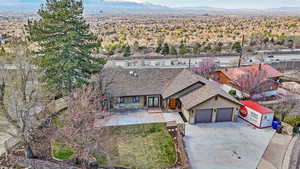 View of subject property with mountains