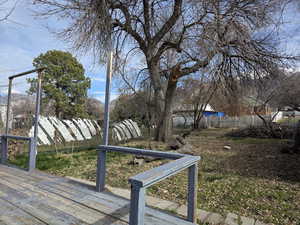 View of wooden terrace